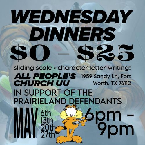 Praierieland Defendants Community Dinner (Fundraiser)